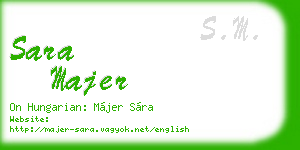 sara majer business card